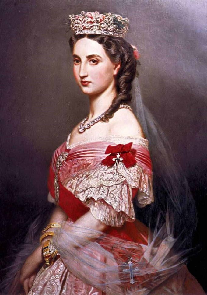 Nacida como 'Charlotte', tomó el nombre de Carlota cuando se convirtió en la Emperatriz de México. (Foto: Retrato de Franz Xaver Winterhalter) 
(Bruselas, 7 de junio de 1840 - 19 de enero de 1927)
