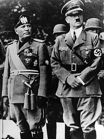 Benito Mussolini y Adolfo Hitler