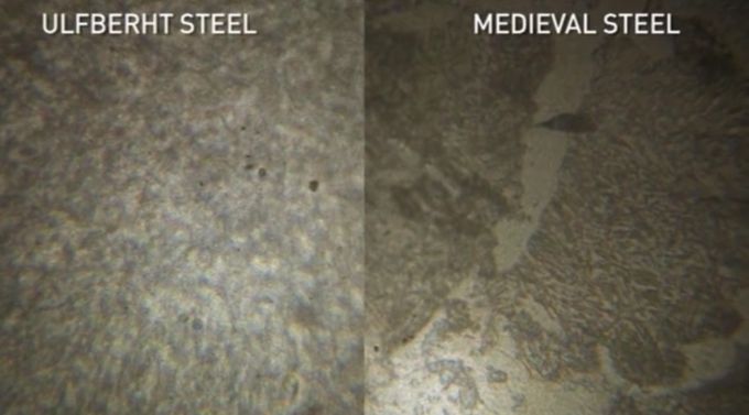Los aceros de Ulfberht versus los aceros medievales contemporáneos 