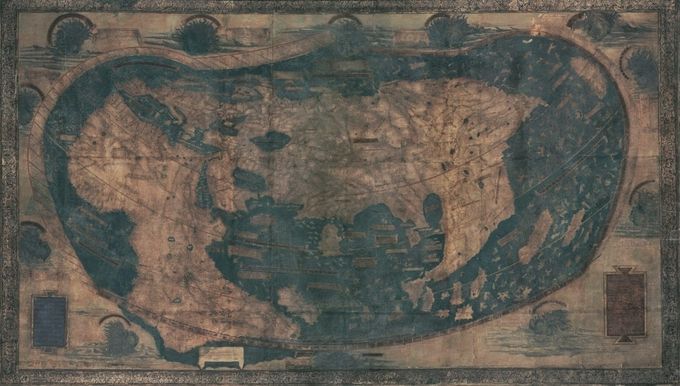 El mapa, creado en 1491 por el cartógrafo alemán Henricus Martellus