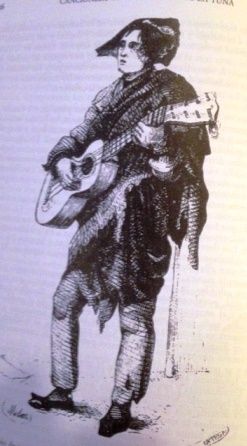Primera representación de Un tuno Sopista con la cuchara incorporada al sombrero