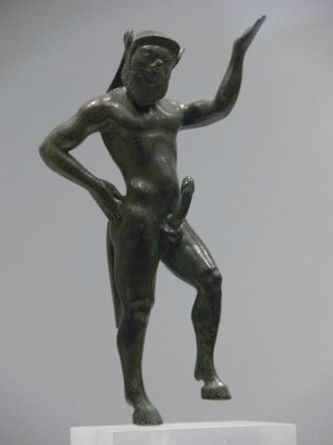Estatua griega de un sátiro, Museo Arqueológico de Atenas