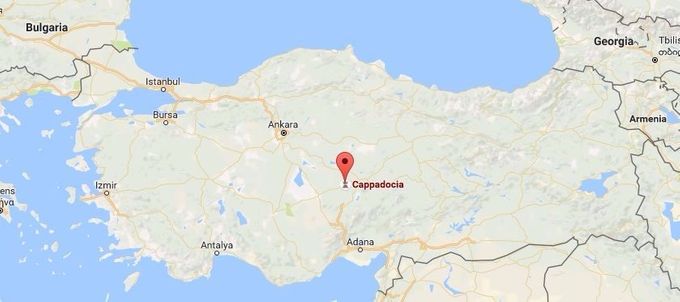 Capadocia, Turquía (Google Maps)
