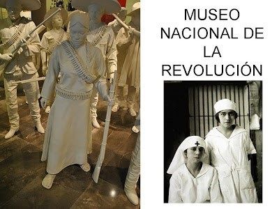 Adela en el Museo Nacional de la Revolución, México. Enfermeras de Monterrey