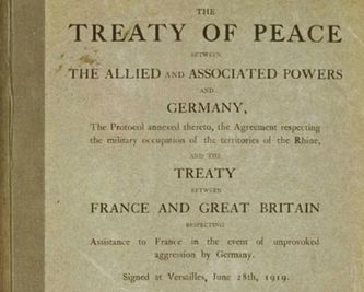 El Documento del Tratado de Versalles de 1919