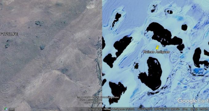 Imágenes Comparativas de África y la Antártica