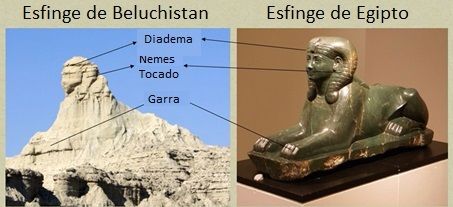 La esfinge de Beluchistán se asemeja a las esfinges egipcias en muchos aspectos.