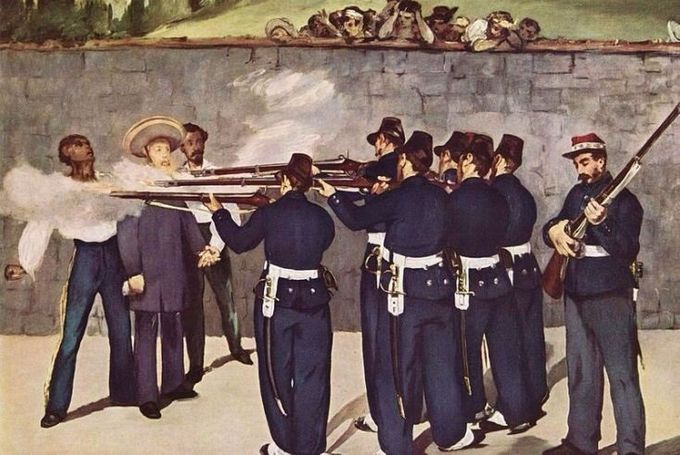 La ejecución del Emperador Maximiliano, 
de Édouard Manet, 1868.