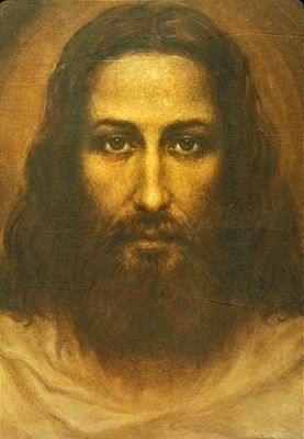 Imagen de Jesús pintada de la imagen de la Sábana Santa en 1935 por un artista armenio llamado Aggmian