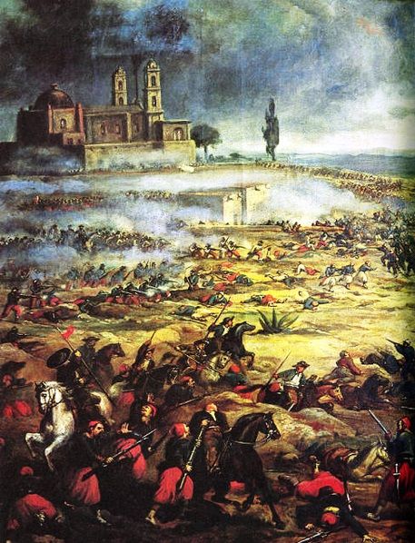 Batalla de Puebla, 5 de mayo 1862. Autor anónimo, s XIX. Fuente: INEHRM