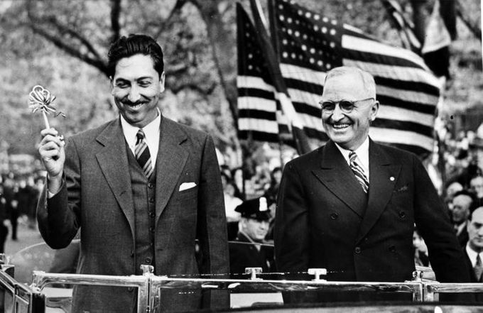 Miguel Alemán Valdés y Harry S. Truman