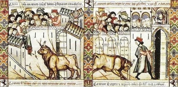 Corrida Medieval Española. Alfonso X el Sabio, Cantigas de Santa María, la cántiga número CXLIV 