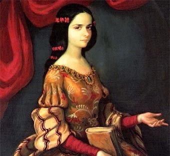 Juana Inés a los quince años de 
edad, antes de tomar los hábitos