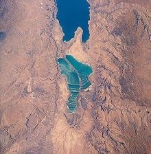 La península de Lisán desde el espacio.