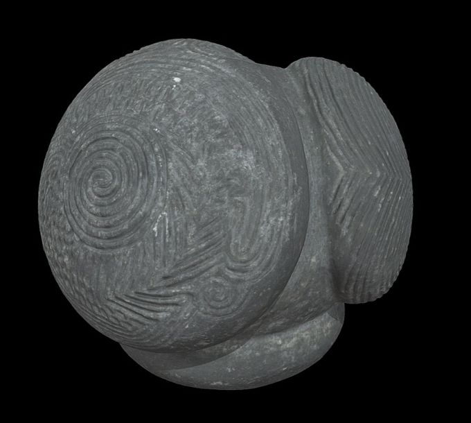 Carved stone ball, Towie, Aberdeenshire by National Museums Scotland on Sketchfab