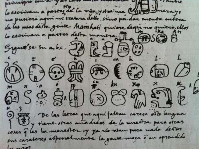Manuscrito de fray Diego Landa de los códices mayas. DIAPOSITIVAS© Proporcionado por THX Medios S.A.