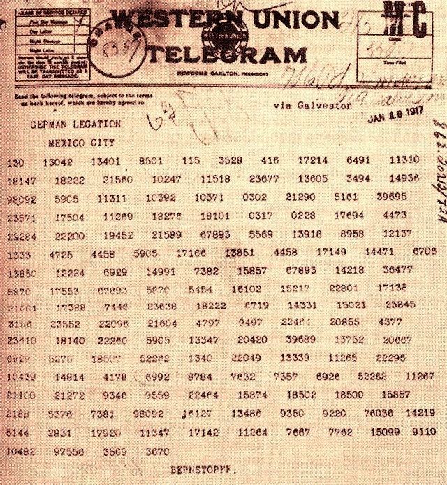 Este es el telegrama que cambió la suerte de la Primera Guerra Mundial, pero también altero la vida de México