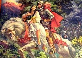Alegoría de amor entre Malinalli y Cortés
