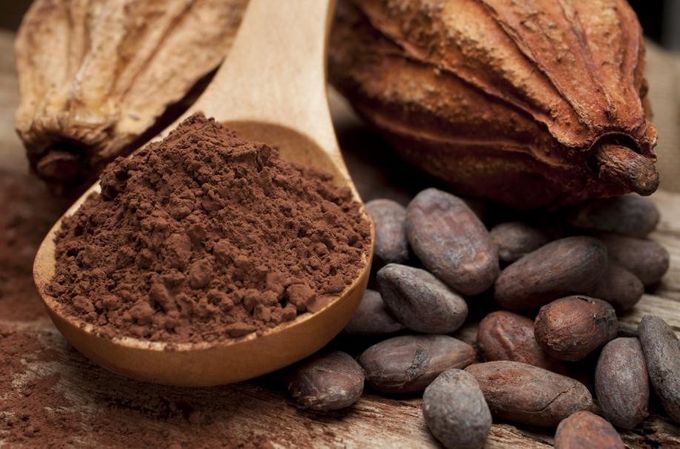 Los granos del fruto del cacao molidos a la usanza mexicana