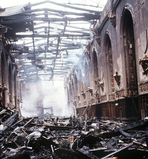 Salón San Jorge después del Incendio