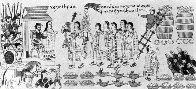 Varios son los códices que dan cuenta de la alianza militar de los tlaxcaltecas con las tropas de Hernán Cortés.
FUENTE DE LA IMAGEN, GETTY IMAGES
