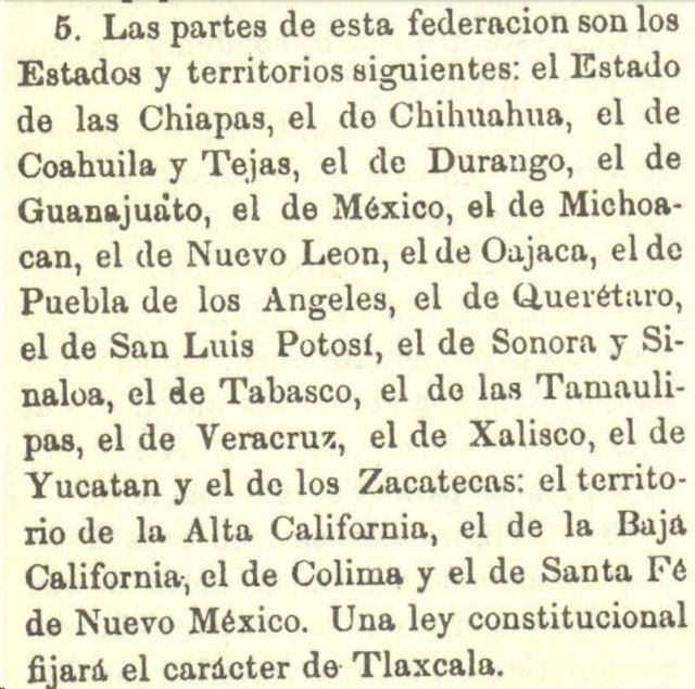 La primera Constitución de México dejó en la indefinición a Tlaxcala.