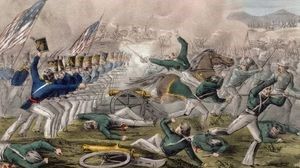 Las primeras batallas tuvieron lugar en Texas, pero después las fuerzas estadounidenses cruzaron al norte de México. 
(John Cameron/Nathaniel Currier/Library Of Congress)

