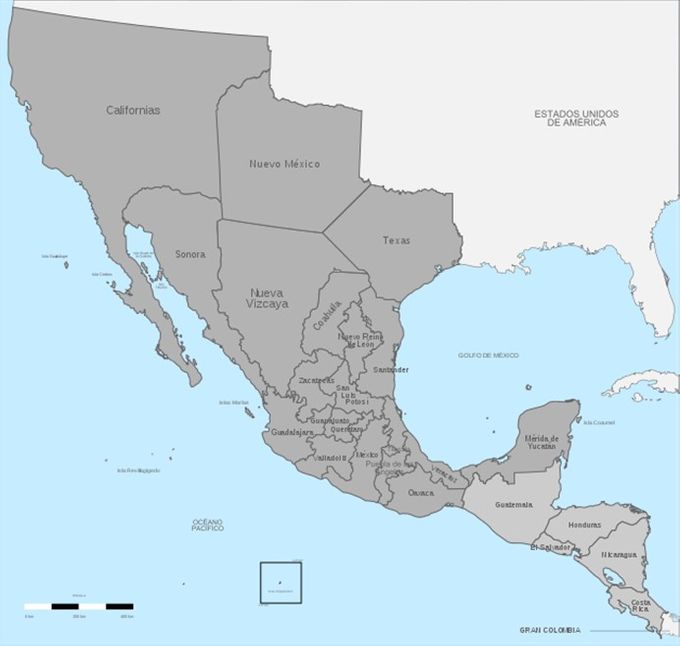La 23 Provincias del Imperio Mexicano